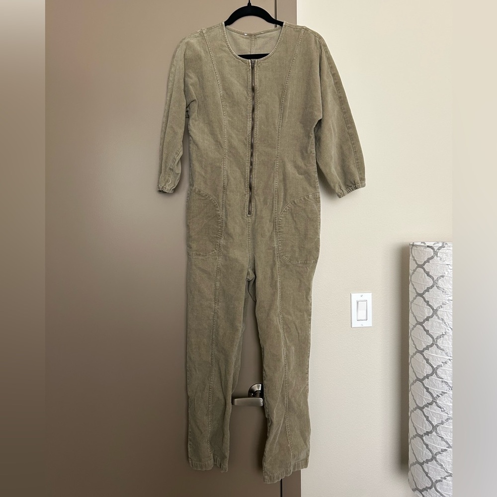&Another Corduroy Zip Up Jumpsuit